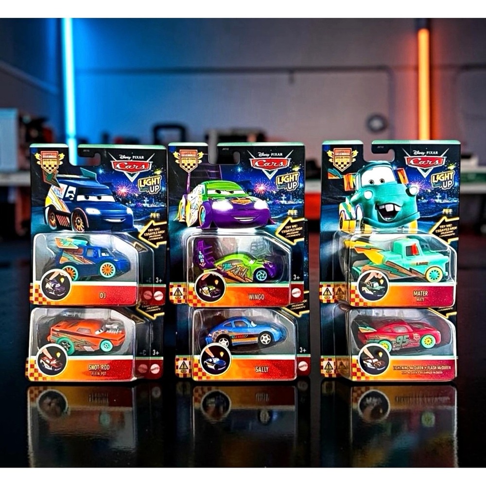 Disney Pixar Cars 2026 Race to Celebrate Light-Up Series Complete Set of 6
